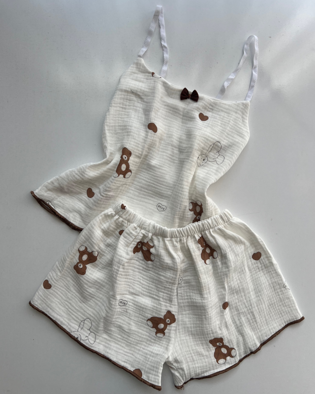 تاپ شلوارک دبل فیس فانتزی سایز ۱